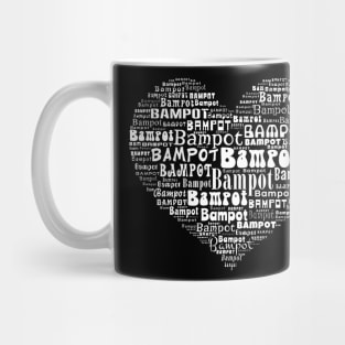 Scottish Humour Black & White Heart Mug